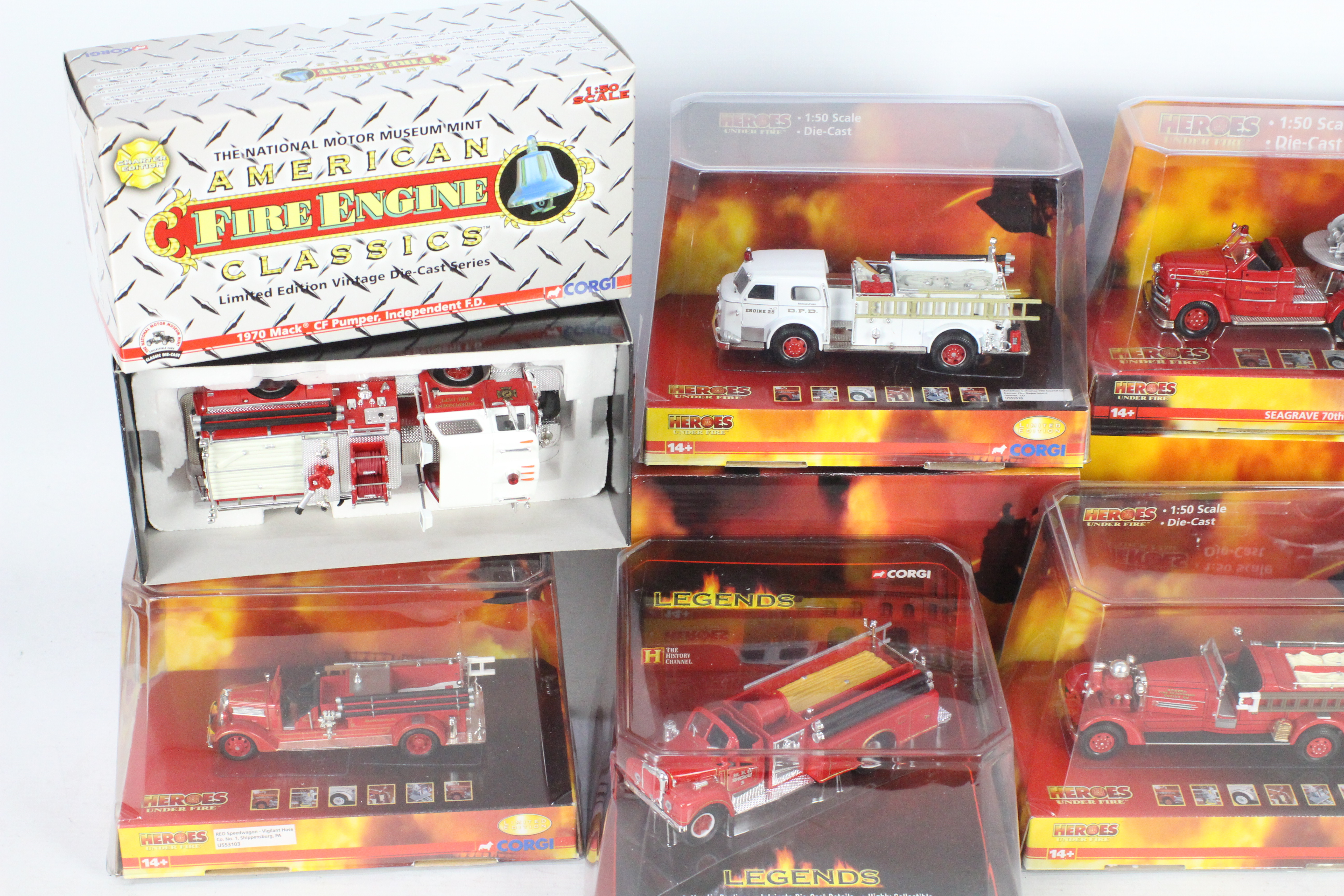 Corgi - Six boxed diecast 1:50 scale Fire appliances predominately from the 'Heroes Under Fire' - Image 3 of 3