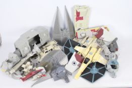 A collection of Star Wars spare vehicle parts - Including 2 X-Wing fighters, 3 legged ATAT,