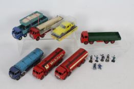 Dinky - A group of 7 x models including # 905 Foden lorry with chains, Leyland Octopus tanker # 943,
