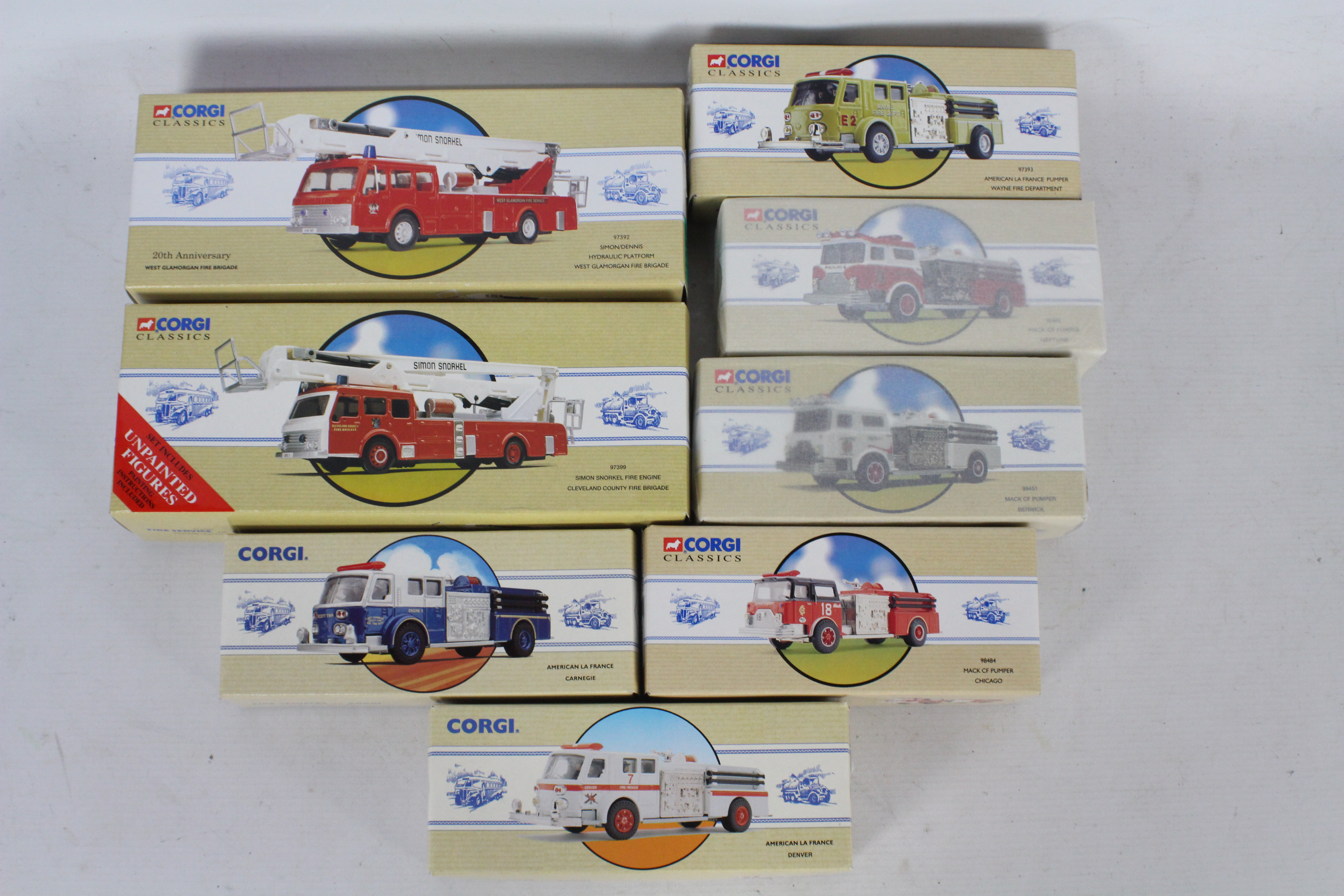 Corgi Classics - 12 boxed Corgi Classic diecast fire appliance / service themed vehicles. - Image 3 of 4