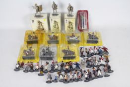 Del Prado - A collection of 34 loose Del Prado metal foot soldiers with 7 carded mounted Del Prado