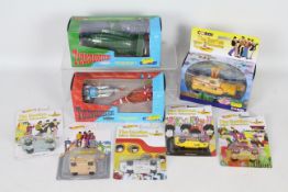 Corgi - Hot Wheels - A collection of Thunderbirds and The Beatles vehicles including Thunderbird 1,