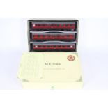 Ace Trains - A set of three O gauge British Rail Mark 1 coaches in maroon with The Mid-Day Scot