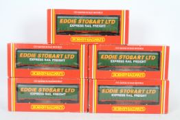 Hornby - Eddie Stobart - 5 x boxed OO gauge curtain sided vans in Eddie Stobart livery # R6101.