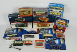 Corgi - Matchbox - Grell - 17 x Tram and Bus models,