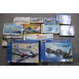 Revell - Airfix - Hasegawa - Italeri - West Wings - 12 x boxed aircraft model kits including