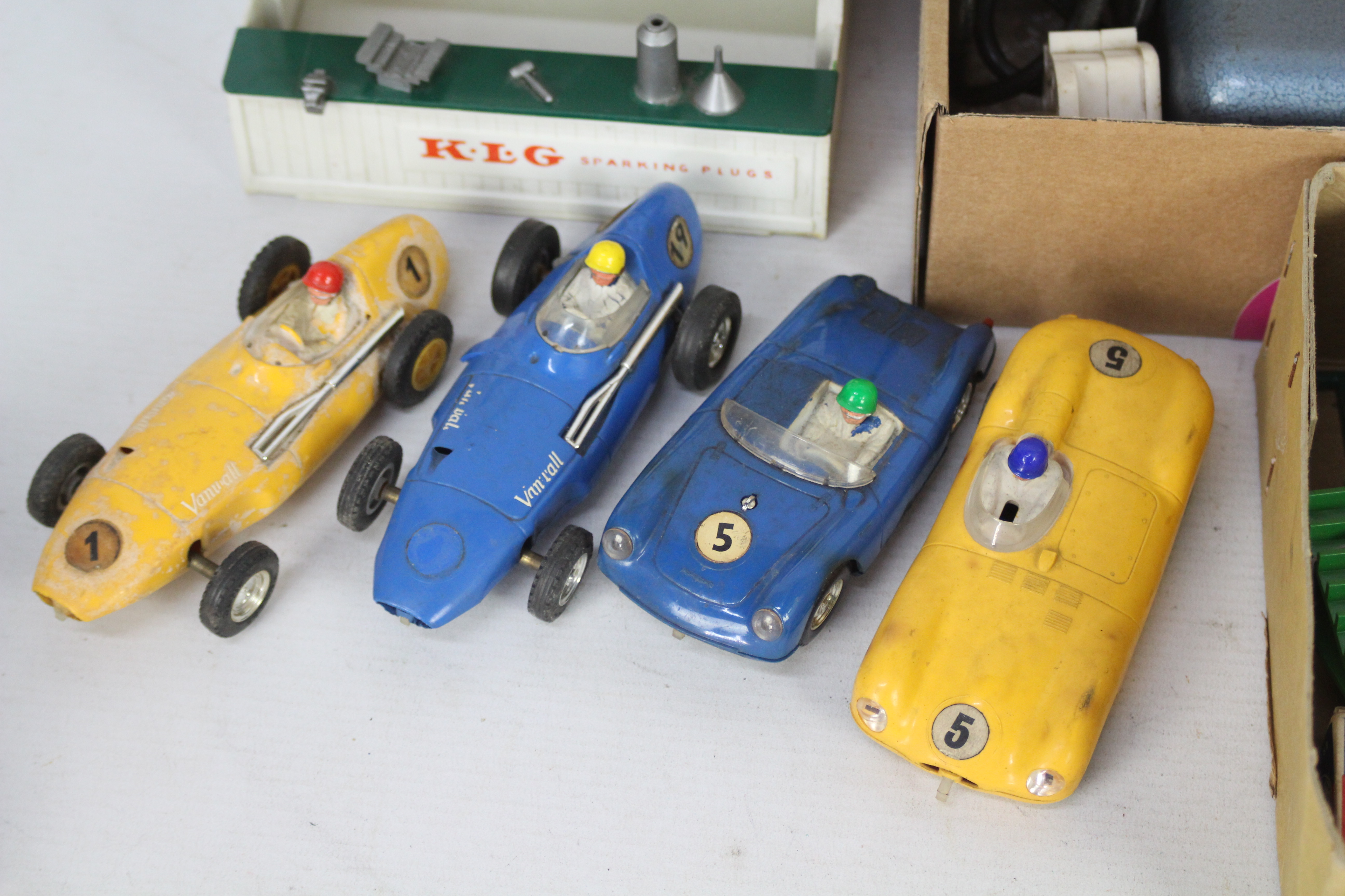 Scalextric - Four unboxed vintage Scalextric slot cars with a quantity of vintage track and - Image 3 of 5