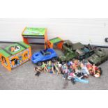 A large collection of Action Man - Barbie - Thunderbirds - Action Man vehicles - Action Man Wooden