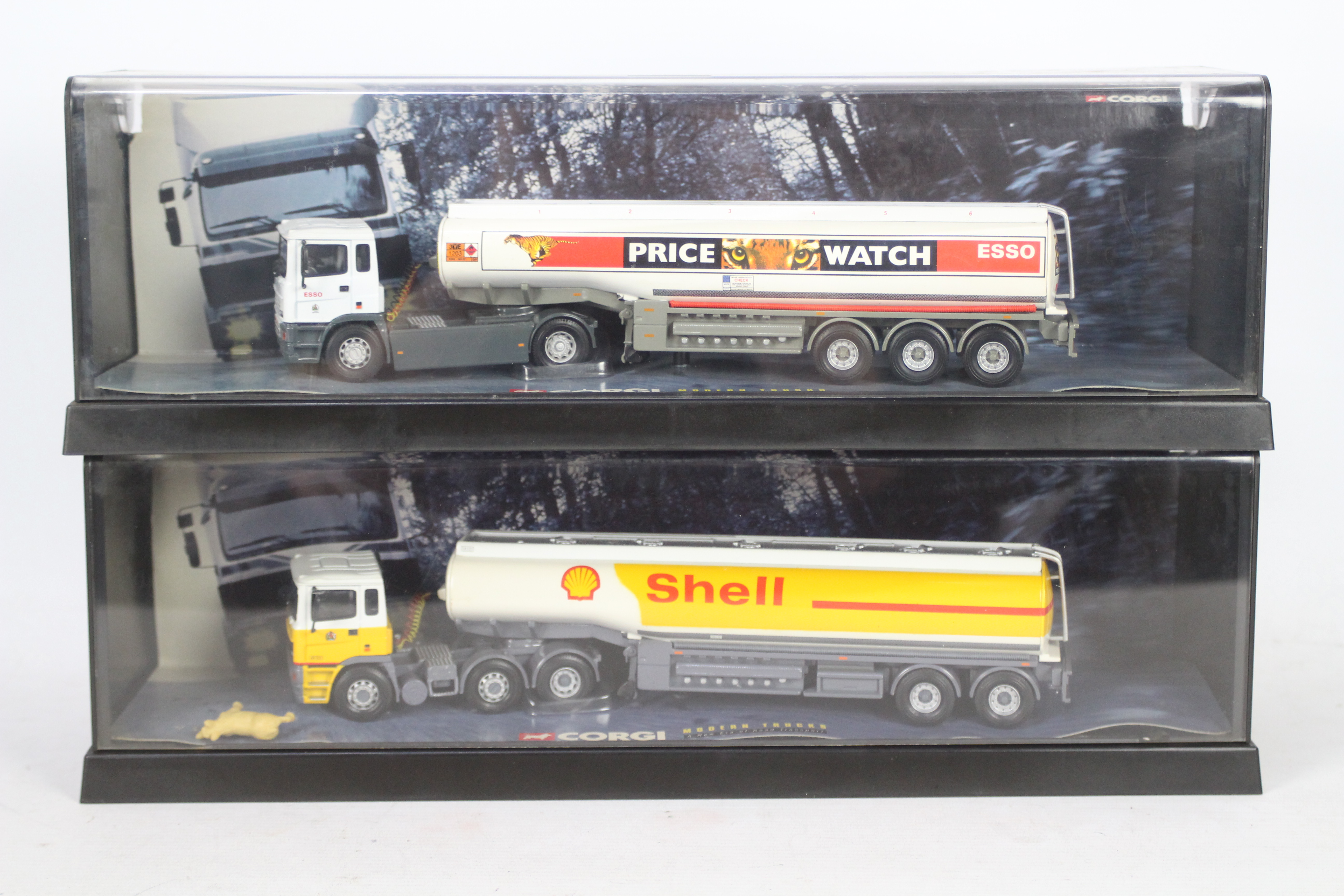 Corgi - 2 x boxed Tanker Trucks in 1:50 scale,