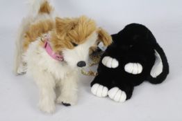 Lot to include a mohair dog with glass eyes, suede paws, poly nose, wired tail, and metal joints.