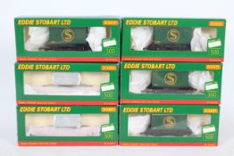 Hornby - 6 x boxed limited edition OO gauge wagons in Eddie Stobart livery,
