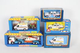 Matchbox Superkings - A boxed collection of five Matchbox Superkings diecast 'Emergency' vehicles.