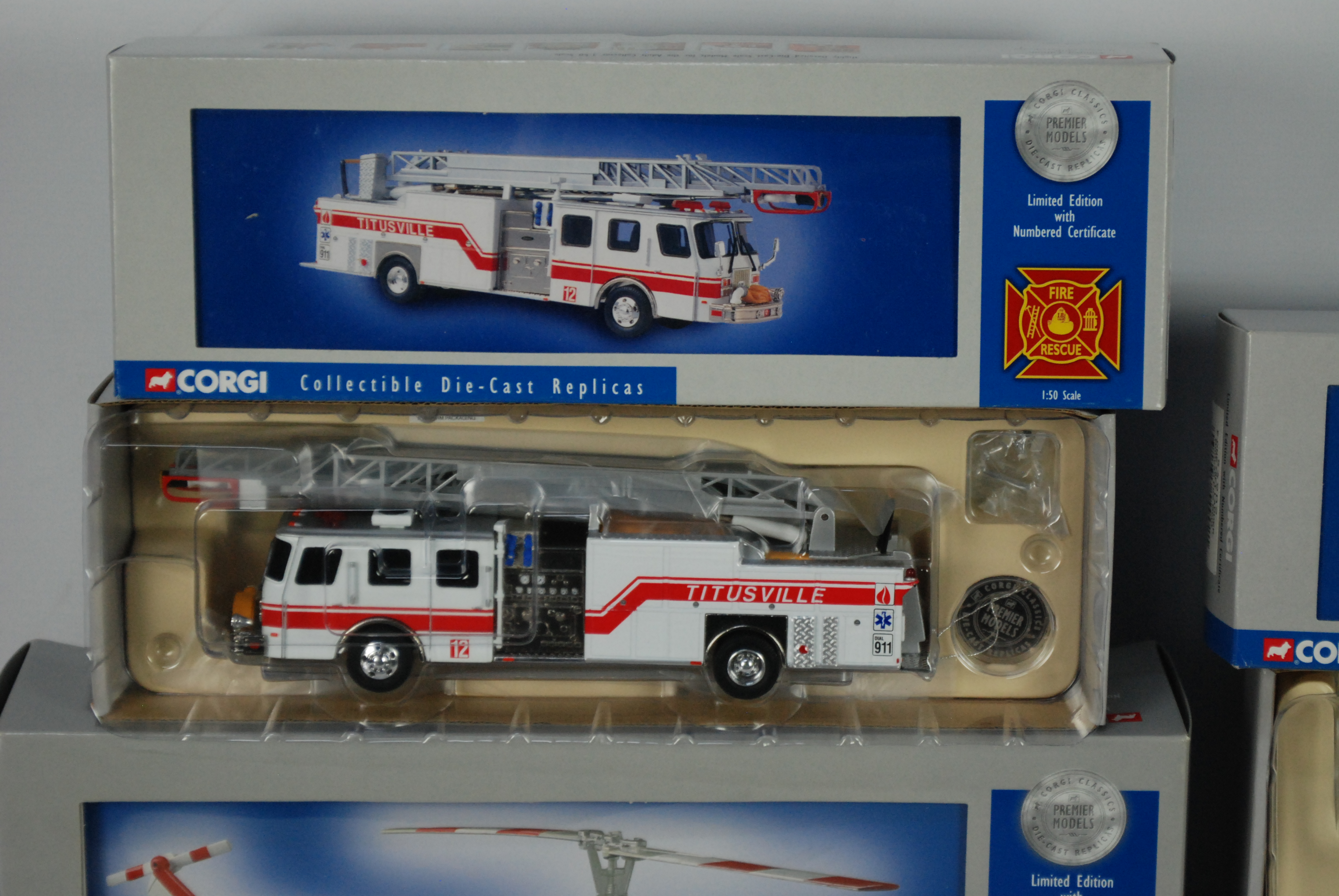 Corgi - A group of five boxed Limited Edition diecast 1:50 scale US Fire Engines / Appliances from - Image 2 of 4