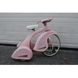 Airflow Collectibles - A vintage 1930s style AFC Sky Princess tricycle in pink.