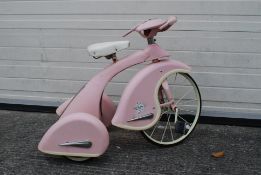 Airflow Collectibles - A vintage 1930s style AFC Sky Princess tricycle in pink.
