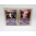 Pokemon - 2 x signed Pokemon Promo cards with certificates, Mew and MewTwo.