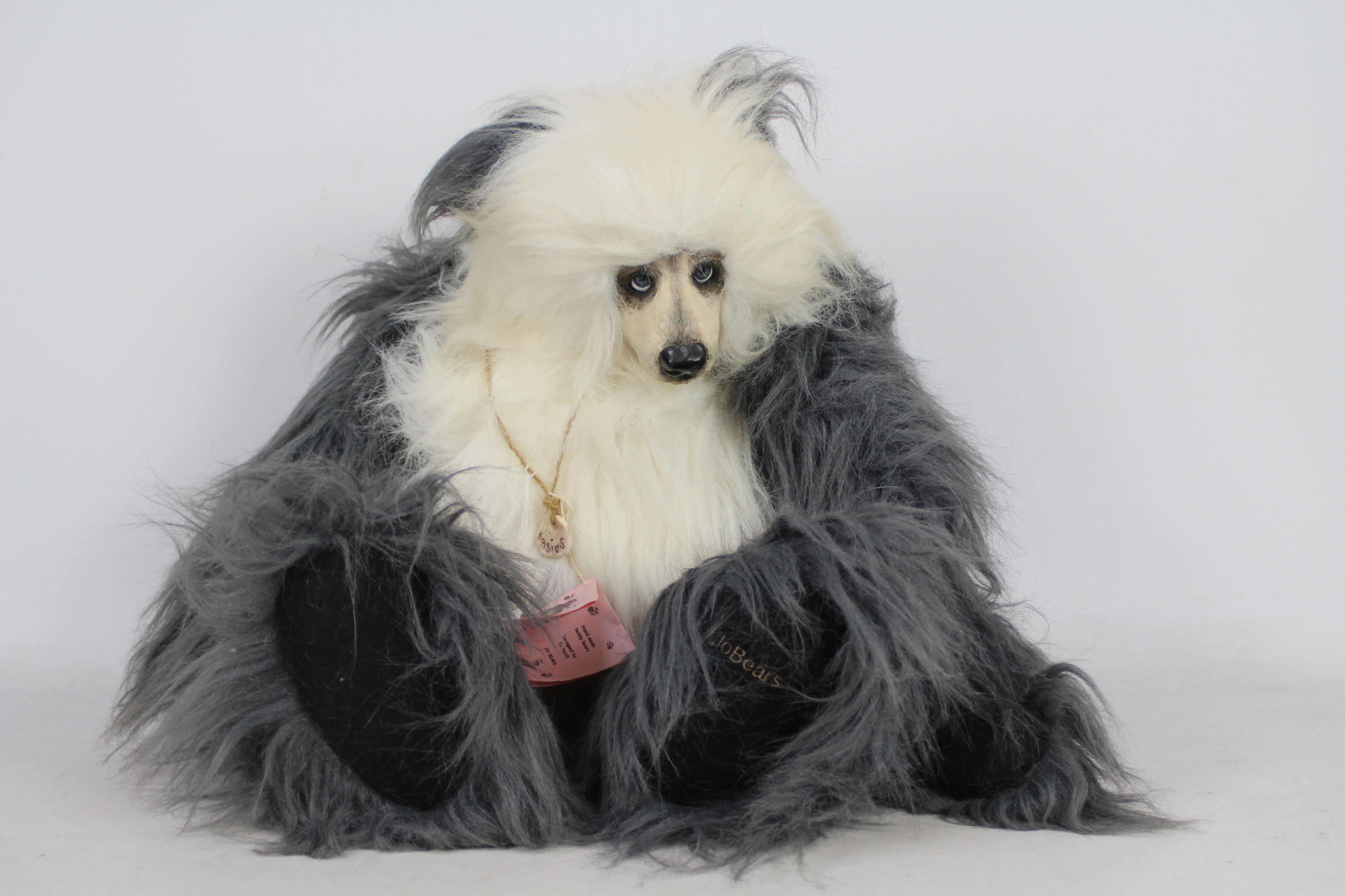 Jo Bears - A hand-made faux fur bear by Jo Nevill - The bear's name is 'Kasius' and has glass eyes,