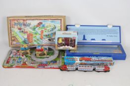 Schylling - Jam - Welby - 4 x boxed clockwork tinplate toys including the Island Ferry,