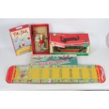 Rocket - Schylling - 3 x boxed clockwork tinplate toys, a Billiard Game,