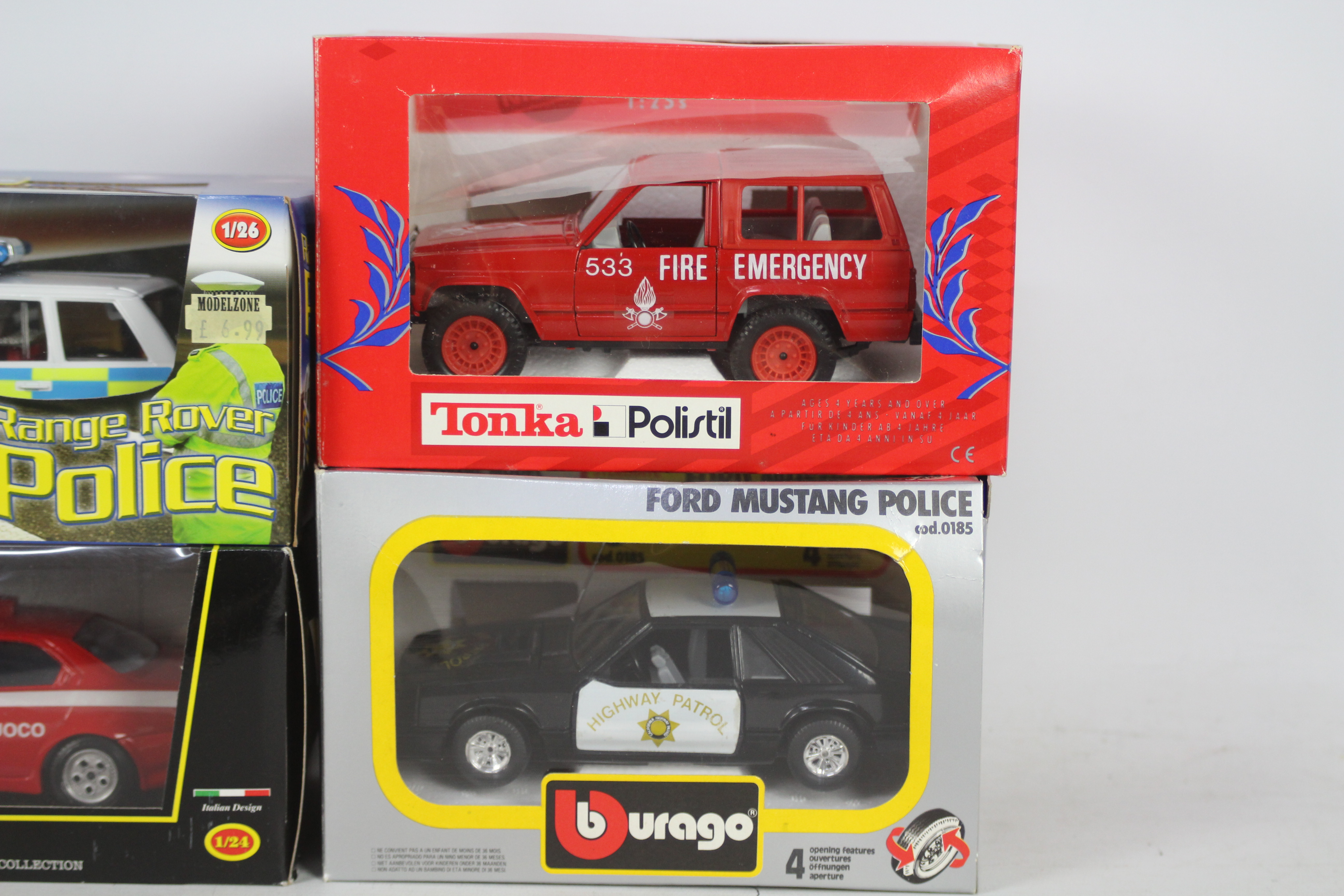 Bburago, Polistil - Four boxed diecast 'Emergency' vehicles in 1:24 / 1:26 scale. - Image 3 of 3