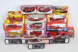 Solido - A squadron of 17 boxed diecast model Fire Appliance / Vehicles.