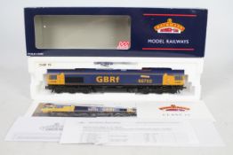 Bachmann - A OO gauge Class 66 Diesel named Blue Lightning operating number 66702 in GBRF livery #