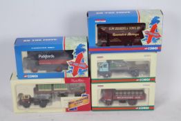 Corgi - Road Transport Heritage - 5 x limited edition trucks in 1:50 scale including BMC flatbed