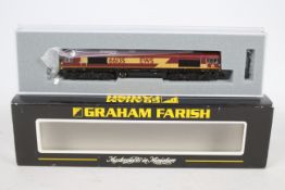 Graham Farish - Bachmann - A boxed N Gauge Class 66 Diesel loco number 66135 in EWS livery #