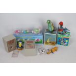 Schylling - Blic - Disney - 5 x clockwork tinplate toys including Donald Duck, Bunny Family,