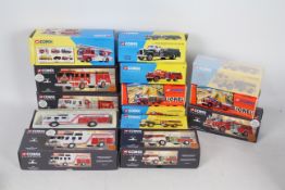 Corgi Classics - 13 boxed Limited Edition diecast model Fire Engines / Appliances from Corgi.