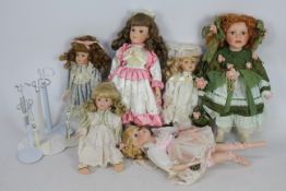 Dolls Of Distinction - A collection of 6 porcelain Dolls of Distinction to include Mary and Selina.