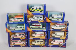 Corgi - 13 boxed diecast 'Emergency' themed model vans from Corgi.