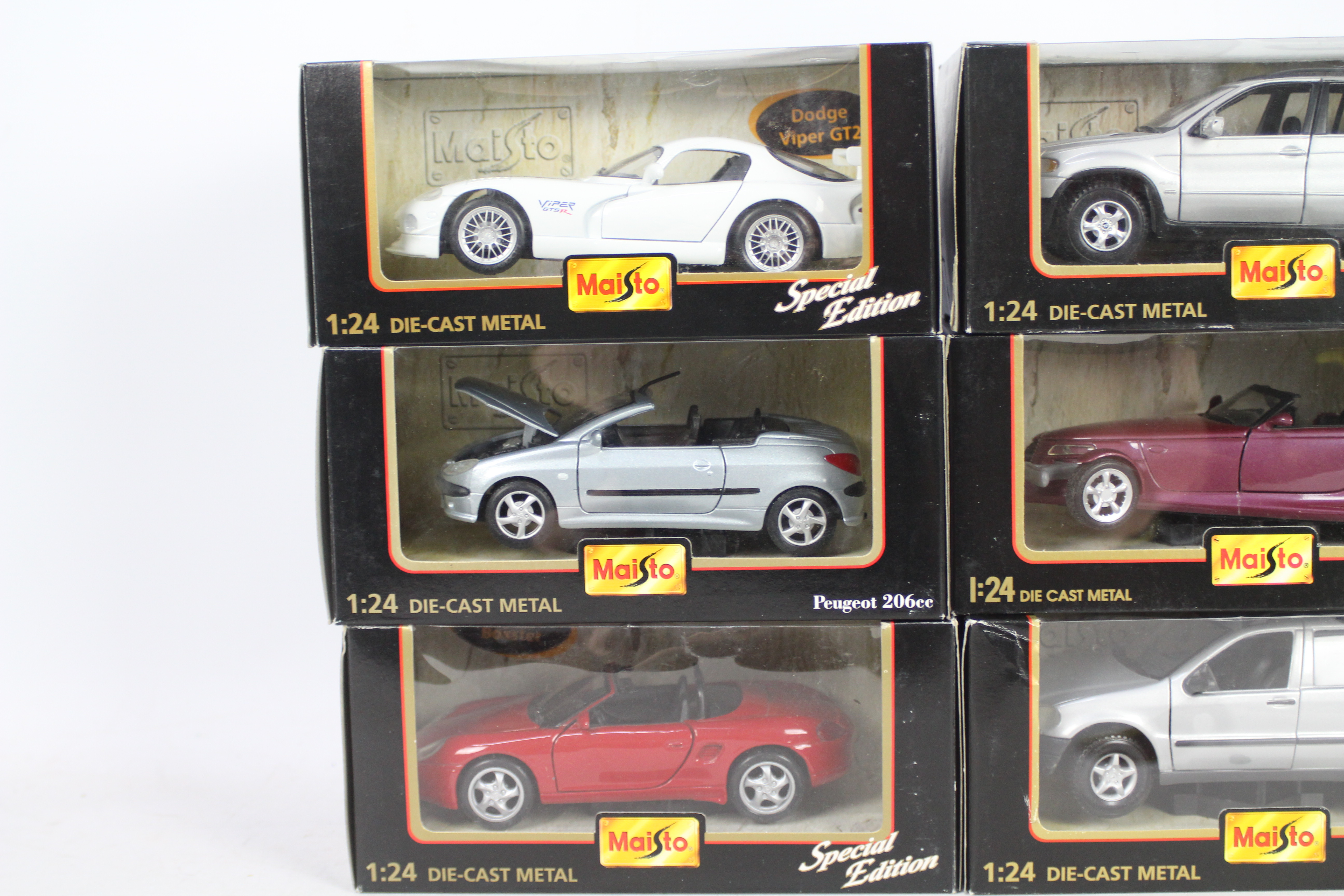 Maisto - 6 x boxed 1:24 scale models featuring BMW X5 - Plymouth Prowler 1997 - Special Edition - Image 3 of 3