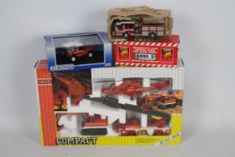 Joal, Universal Hobbies, Code 3 Collectibles - Three diecast model Fire related vehicles.