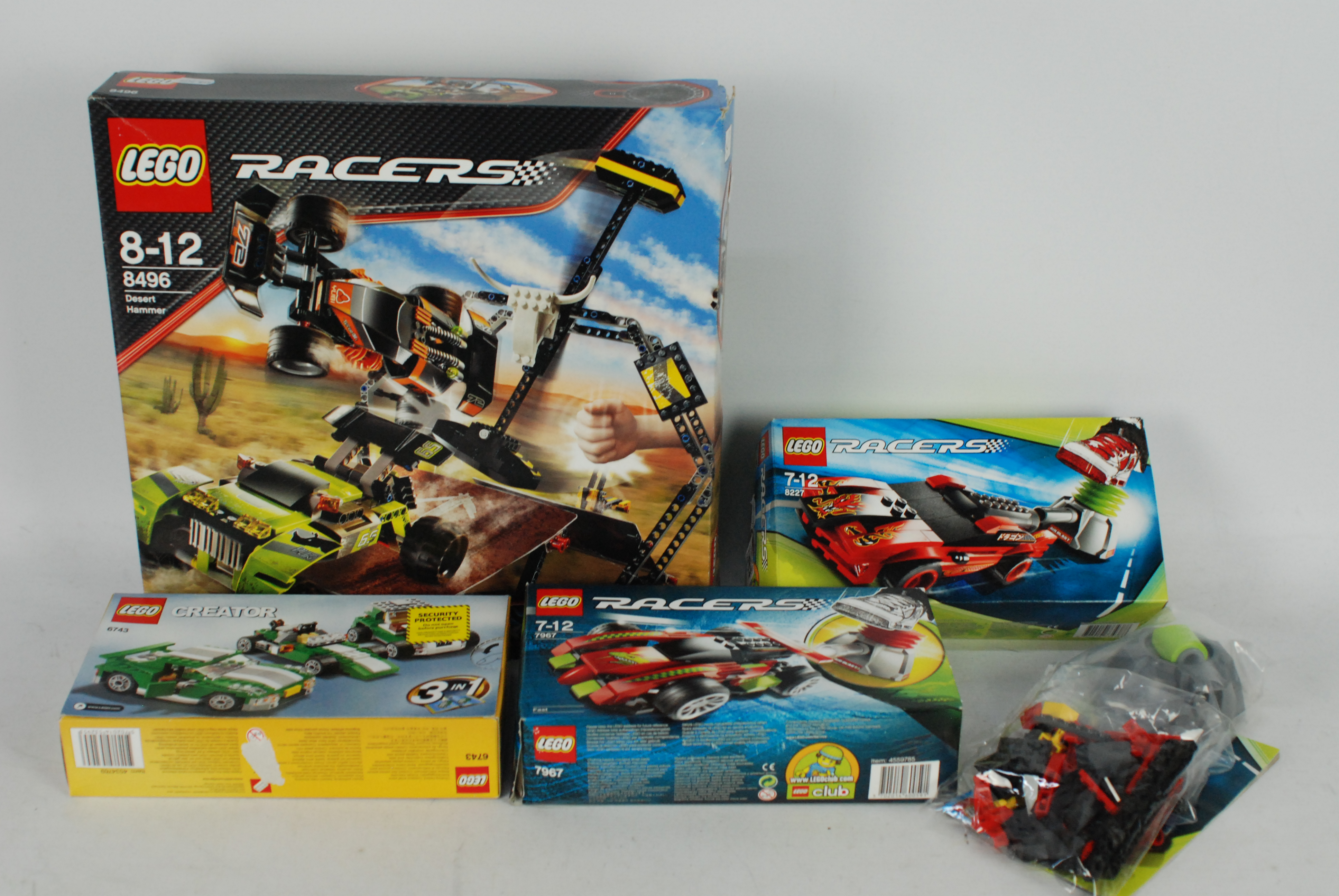 Lego - Four boxed Lego sets from mainly the 'Racers' ranges.