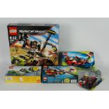 Lego - Four boxed Lego sets from mainly the 'Racers' ranges.