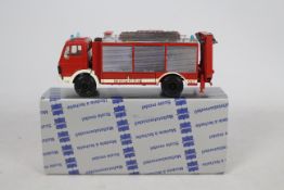 Conrad - A boxed 1:50 scale Conrad #3090 Mercedes Rosenbauer RFC-11 Fire Engine.