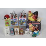 Metalmania - Kovap - Welby - 8 x tinplate toys including a battery operated Hen, two Baby Robots,
