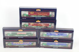 Bachmann - 3 x OO gauge twin pack Intermodal Bogie Wagon C/W 45 foot Containers in various liveries.