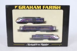 Graham Farish - Bachmann - A boxed High Speed Train 125 train set in First Great Western livery #