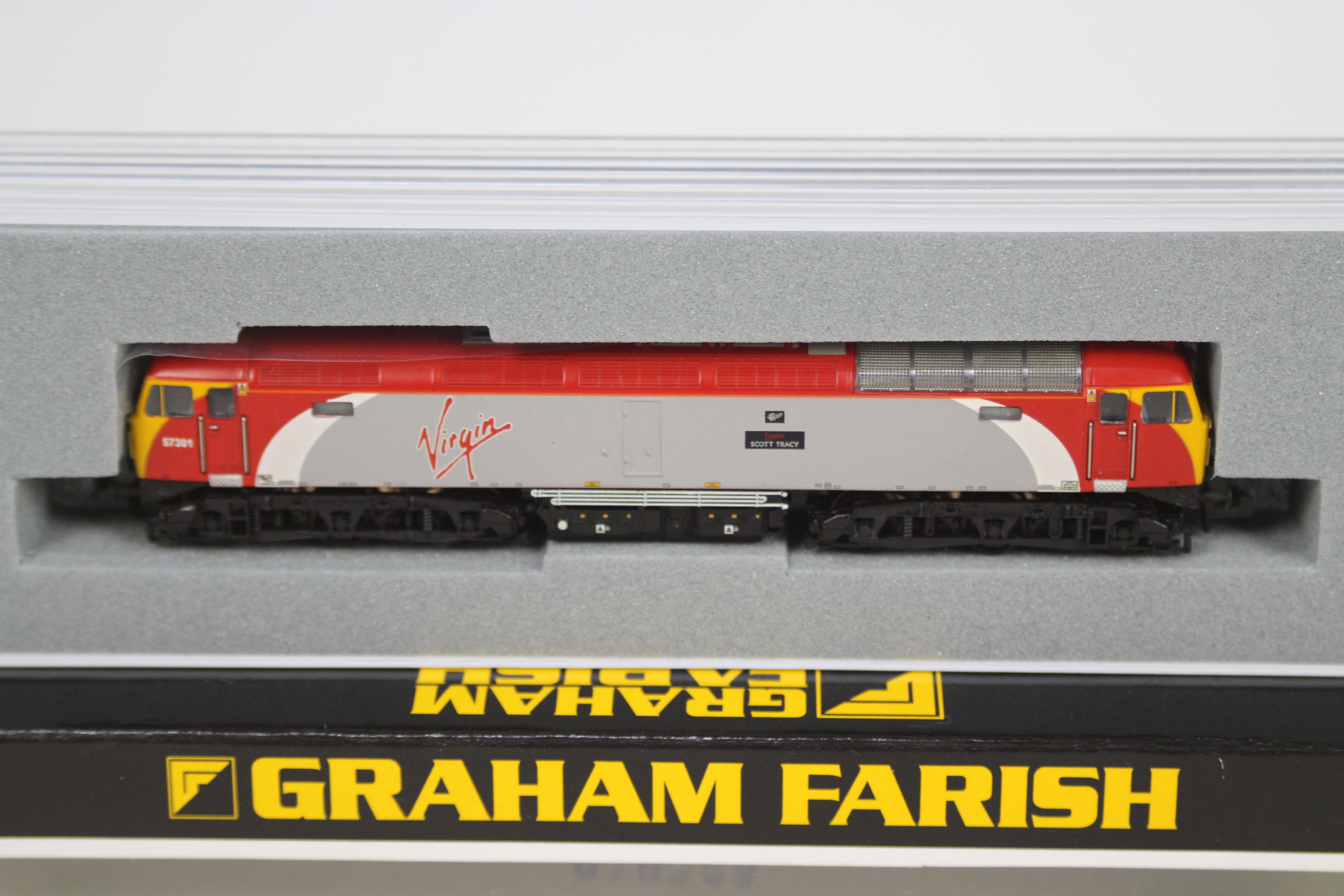 Graham Farish - Bachmann - A boxed N Gauge Class 57/3 Diesel loco number 57301 named Scot Tracy in - Image 2 of 3