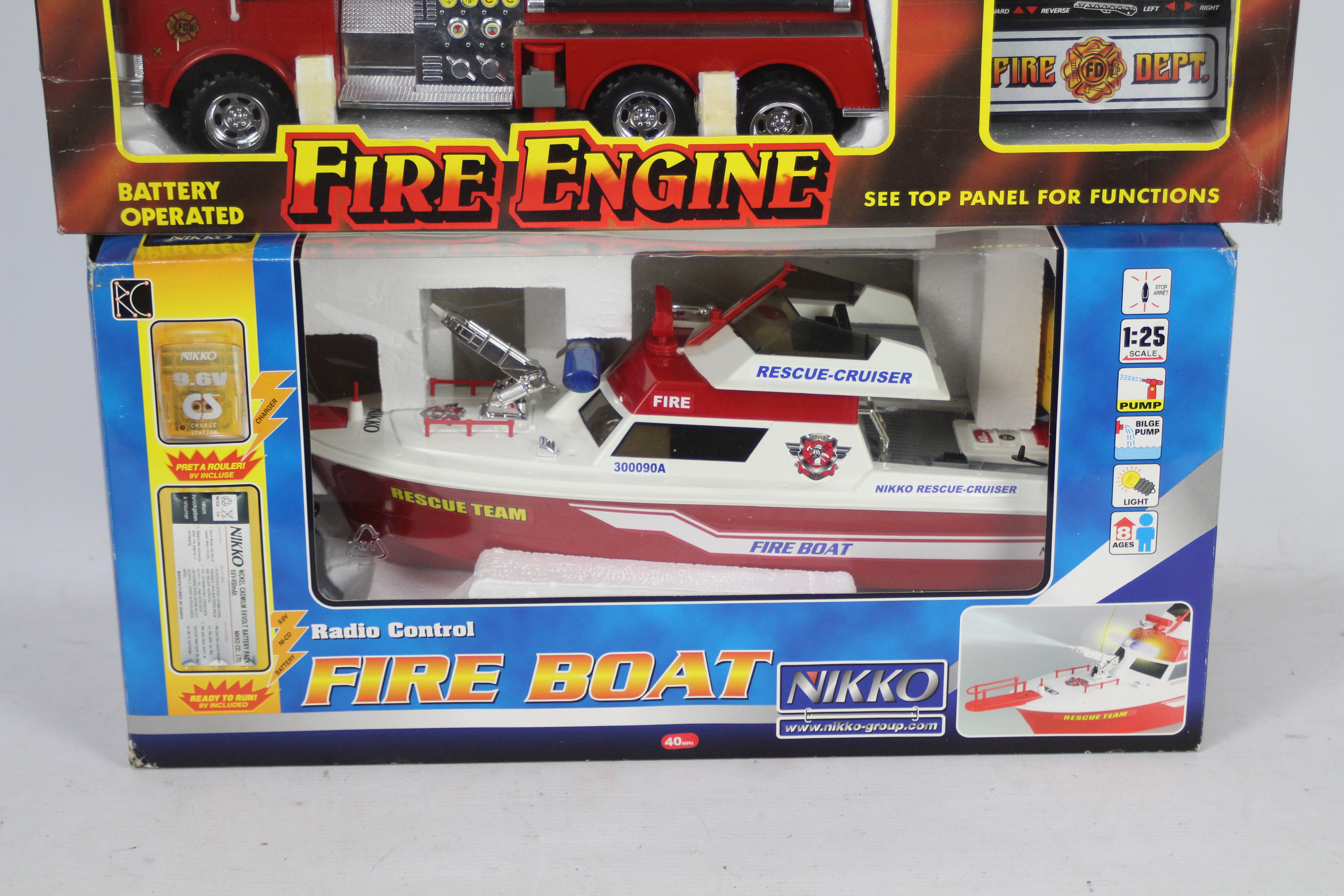 Nikko, Other - Two boxed plastic radio controlled Fire Appliances. - Image 3 of 3