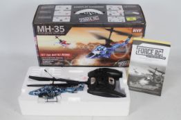 A MH-3 Force RC helicopter with controller.