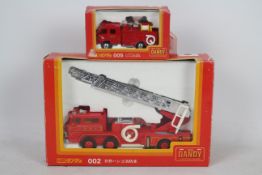 Tomica Dandy - Two boxed diecast Japanes Fire Appliances by Tomica Dandy.