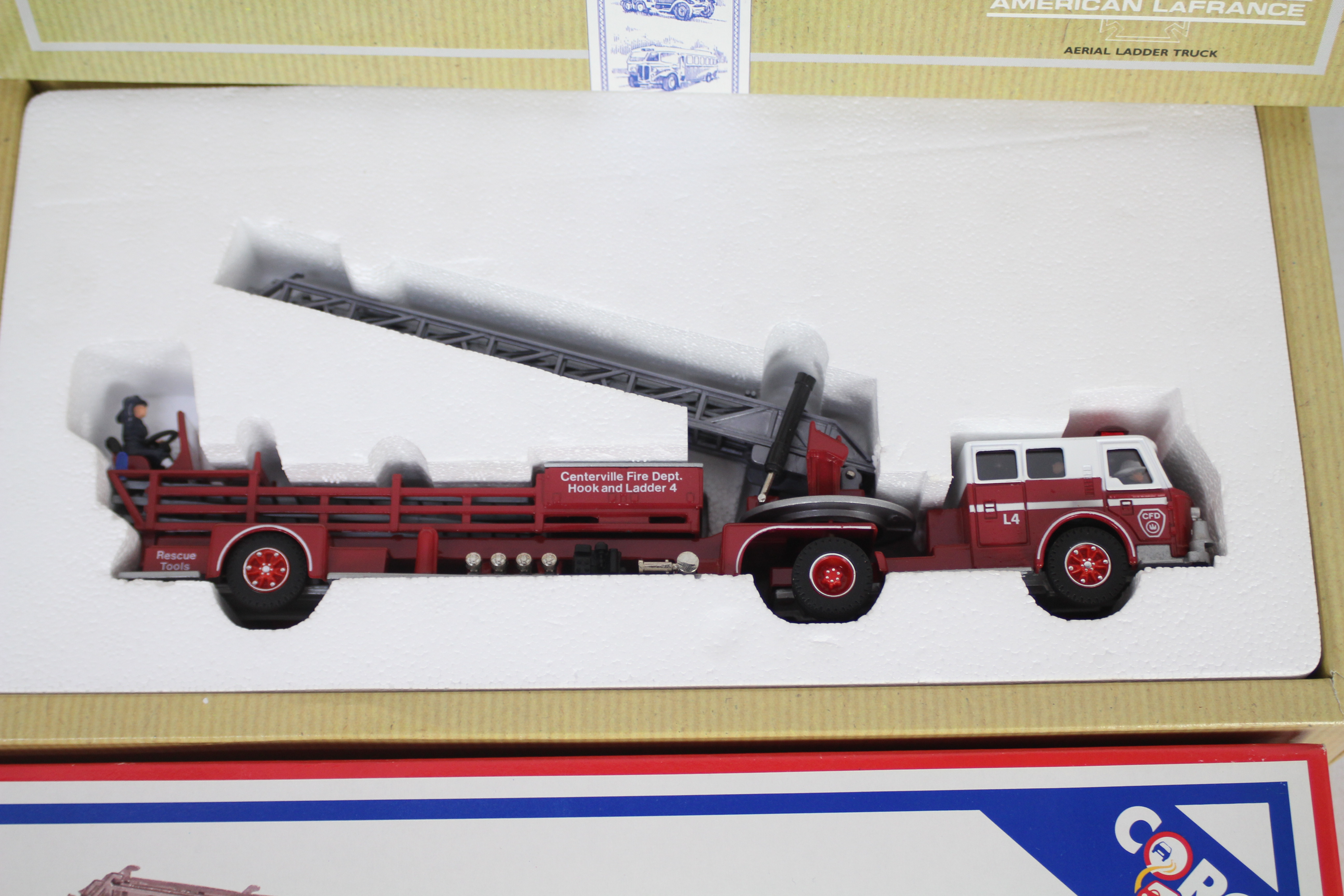 Corgi - Three boxed diecast model American LaFrance Aerial Ladder Fire Trucks from Corgi. - Image 4 of 4
