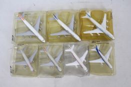 A collection of x7 assorted Schabak diecast model planes,