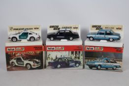 Polistil - A trio of vintage boxed Polistil 'HF Club' 1:24 scale diecast 'Police' cars.