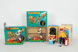 ASW - Ha Ha Toy - 4 x vintage style tinplate models, two x Basketball Players,