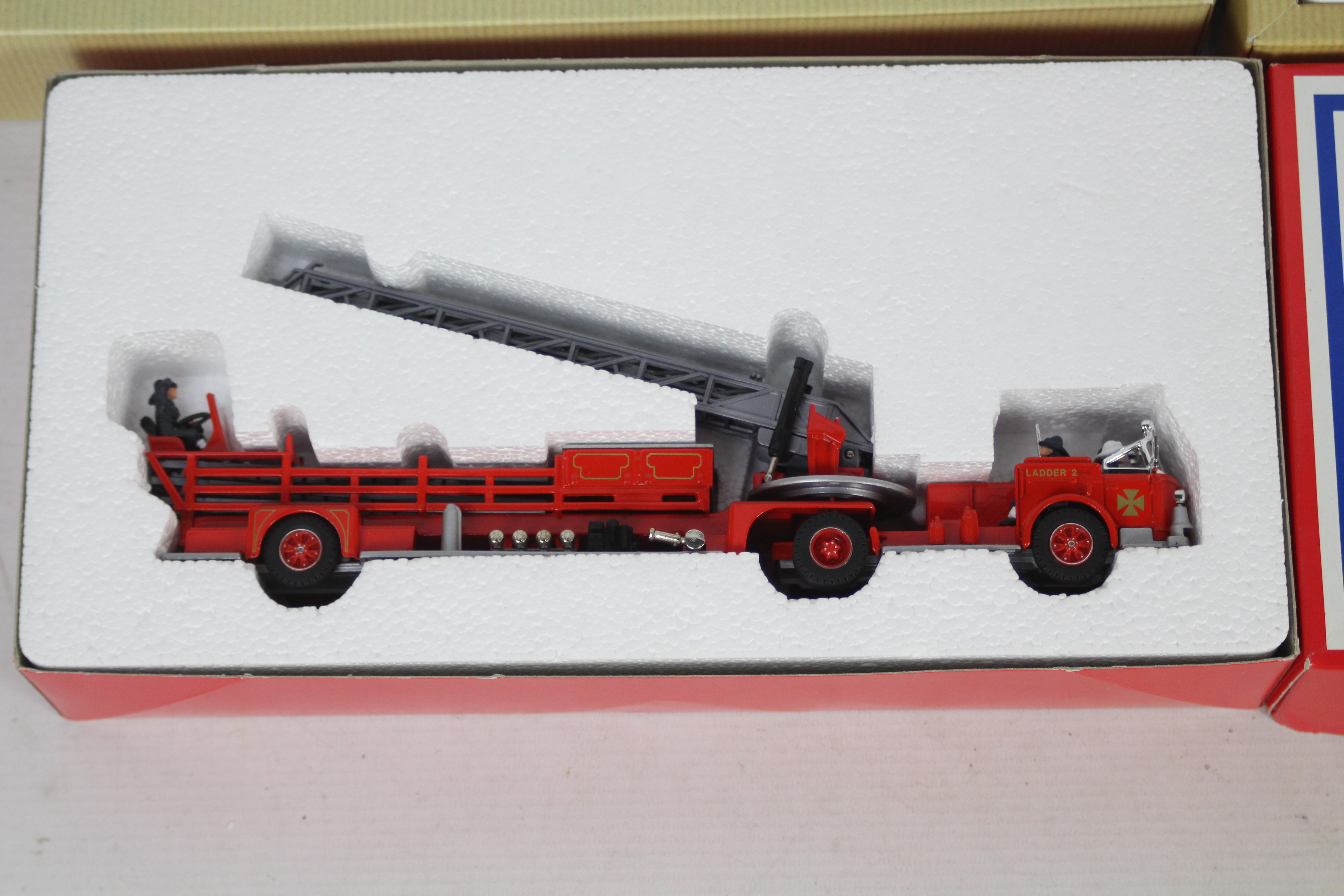 Corgi - Three boxed diecast model American LaFrance Aerial Ladder Fire Trucks from Corgi. - Image 2 of 4