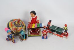 Chad Valley - MTU - MS - 6 x tinplate toys including a vintage Chad Valley Spinning Top,